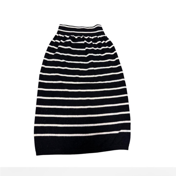 GAP Wool Black/white Midi Striped Skirt - Picture 1 of 2